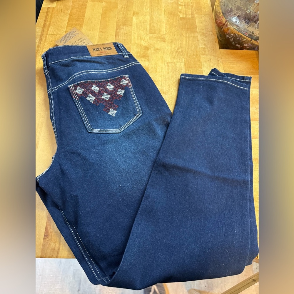 Hand Crafted Dark Blue Jeans
